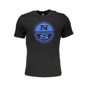 North Sails Svart Tryck Logo T-shirt Black, Herr