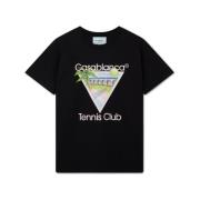 Casablanca Tennis Club Icon Screen Printed Tee Black, Herr