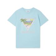 Casablanca Tennis Club Icon Tryckt T-shirt Blue, Herr