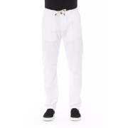 Baldinini Trendig Vit Bomull Jeans Pant White, Herr