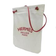 Hermès Vintage Pre-owned Tyg axelremsvskor White, Dam