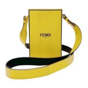 Fendi Vintage Pre-owned Laeder axelremsvskor Yellow, Herr