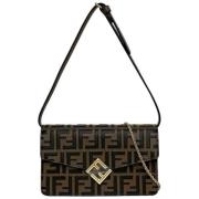 Fendi Vintage Pre-owned Laeder axelremsvskor Brown, Dam