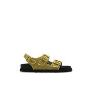 Birkenstock Sandaler Milano Raffia Green, Dam