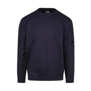 C.p. Company Total Eclipse Rund Hals Sweatshirt Blue, Herr