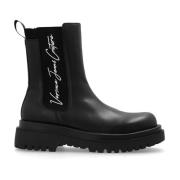 Versace Jeans Couture Ankelboots med logotyp Black, Dam