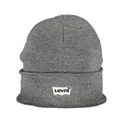 Levi's Grå Akryl Hattar & Mössor Broderad Logotyp Gray, Herr