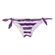 Dolce & Gabbana Lila Vita Ränder Bikini Underdel Multicolor, Dam