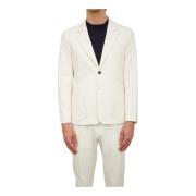 Paolo Pecora Ivory Jersey Jacka White, Herr