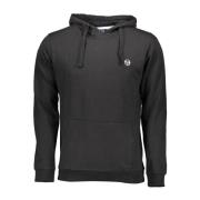 Sergio Tacchini Svart Huvtröja med Brodyr Black, Herr