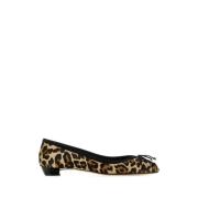 Alexander McQueen Tryckta Armadillo Ballerinaskor Brown, Dam