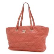 Chanel Vintage Pre-owned Laeder totevskor Pink, Dam