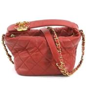 Chanel Vintage Pre-owned Laeder axelremsvskor Red, Dam