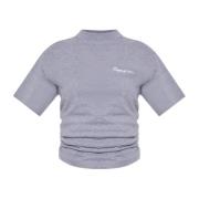 Balenciaga T-shirt med en dekorativ knut på baksidan Gray, Dam