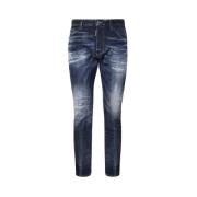 Dsquared2 Mörkblå Klassiska Femficksjeans Blue, Herr