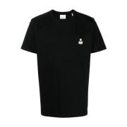 Isabel Marant Svart T-shirt med Logo Print Black, Herr