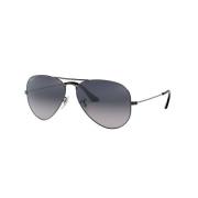 Ray-Ban Aviator Polariserade Solglasögon Gunmetal Blå/Grå Gray, Unisex