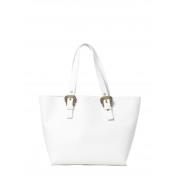 Versace Stilren Shopper Väska med Pouch White, Dam