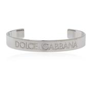 Dolce & Gabbana Armband med ingraverad logotyp Gray, Herr