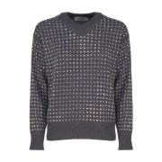 Sportmax Rhinestone Embellished Grey Sweater Gray, Dam