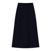 Aeron Merino Wool Midi Skirt Blue, Dam