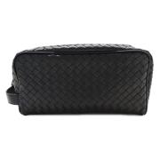 Bottega Veneta Vintage Pre-owned Laeder kuvertvskor Black, Dam