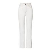 IVY OAK Vintage White Straight Leg Jeans White, Dam