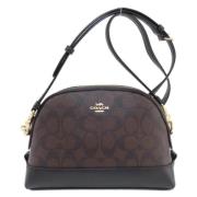 Coach Pre-owned Pre-owned Tyg axelremsvskor Brown, Dam