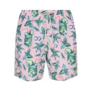 MC2 Saint Barth Mojito Print Rosa Nylon Badkläder Multicolor, Herr