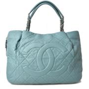 Chanel Vintage Pre-owned Tyg chanel-vskor Blue, Dam