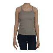 Pink Memories Elegant Beige Spaghetti Strap Top Gray, Dam