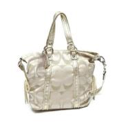 Coach Pre-owned Pre-owned Tyg axelremsvskor White, Dam