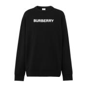 Burberry Svart Bomullsweatshirt Aw23 Black, Herr