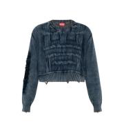 Diesel Stiligt Stickat Blue, Dam