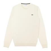 Lacoste Monokrom Ulltröja Logo Croc Beige, Herr