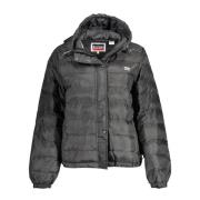 Levi's Elegant Svart Huva Jacka med Logotyp Broderi Gray, Herr