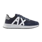 Armani Exchange Multifärgade Läder Herr Sneakers Blue, Herr