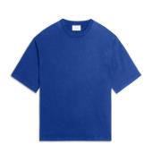 Axel Arigato Blå Broderad Tee-Shirt Oversize Fit Blue, Herr