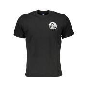 North Sails Svart Tryckt Logot-shirt Black, Herr