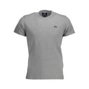 La Martina Grå Bomull T-Shirt med Broderad Logotyp Gray, Herr