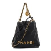 Chanel Vintage Pre-owned Tyg chanel-vskor Black, Dam