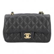 Chanel Vintage Pre-owned Laeder crossbodyvskor Black, Dam