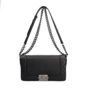 Chanel Vintage Pre-owned Tyg chanel-vskor Black, Dam