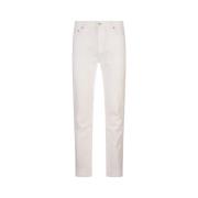 Etro Vit Blommig Jacquard Slim-Fit Jeans White, Herr