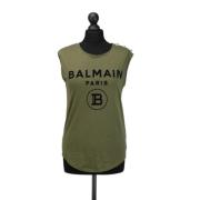 Balmain Pre-owned Pre-owned Bomull toppar Green, Dam