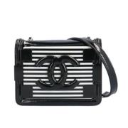 Chanel Vintage Pre-owned Tyg axelremsvskor Black, Dam