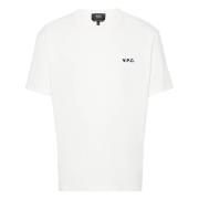 A.p.c. Vita T-shirts och Polos med Liten Logotyp White, Herr