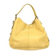 Salvatore Ferragamo Pre-owned Pre-owned Tyg axelremsvskor Yellow, Dam