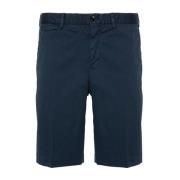 PT Torino Blå Bomull Bermuda Shorts Dragkedja Stängning Blue, Herr