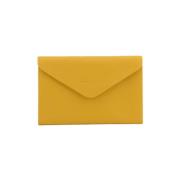 Pourchet Paris Gul platt plånbok med flera fack Yellow, Dam